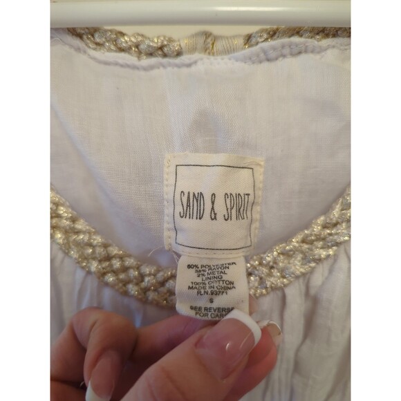 Sand & Spirit‎ Size Small White Flowy Dress Swim Cover - Picture 3 of 4